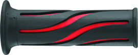 BikeMaster 7/8in Wave Grips - Black/Red