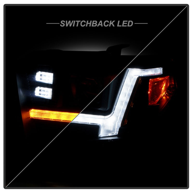 Spyder Signature 14-21 Toyota Tundra SR/SR5 Projector Headlights - Black (PRO-YD-TTU14V2SI-SBSEQ-BK)