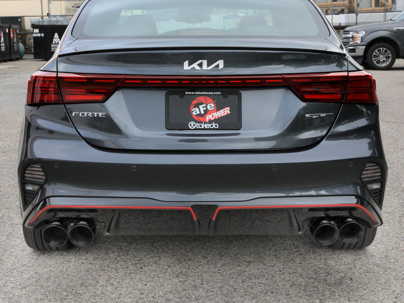 aFe 22-24 Kia Forte GT 1.6L 3in-2.5in 304 Stainless Steel Axle-Back Exhaust w/ Black Tips