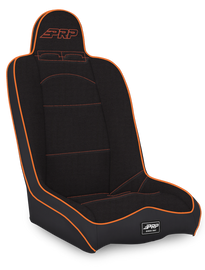 PRP Daily Driver High Back Suspension Seat- Black/Orange Tweed