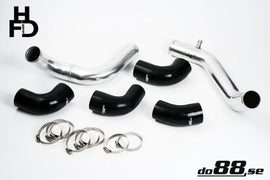 do88 Volvo 7/940 Turbo Center Connection Pipe Kit Black Hoses 3in Throttle Body