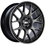 BBS CH-RII 22x10.5 5x112 ET15 Satin Platinum Center Black Lip SS Rim Prot Wheel - 82mm PFS Req