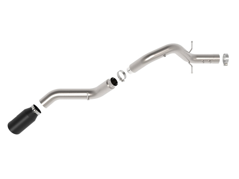 aFe Large Bore-HD 5in 409SS DPF-Back Exhaust System w/Blk Tip 24-25 GM Diesel Trucks V8-6.6L(td) L5P