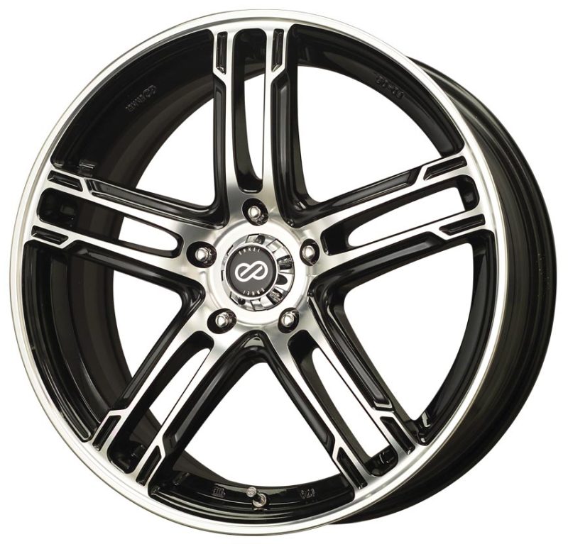 Enkei FD-05 18x7.5 5x100 45mm Offset 72.6 Bore Dia Black Machined Wheel