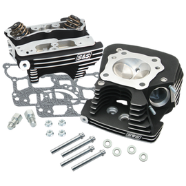 S&S Cycle 08-16 Touring Super Stock 79cc Cylinder Head Kit - Wrinkle Black