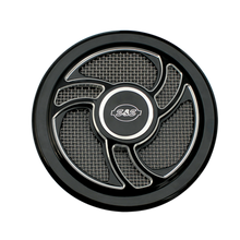 Load image into Gallery viewer, S&amp;S Cycle Stealth Applications Torker Air Cleaner Cover w/ Machined Highlights - Gloss Black