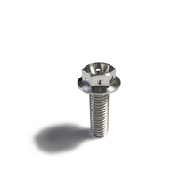 Load image into Gallery viewer, Ticon Industries Titanium Bolt Flanged M10x30x1.25TP 14mm 6pt Head Drilled