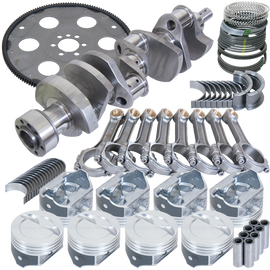 Eagle Chevy 350 1Pc 3.750in Crank 5.700in I-Beam Rods 4.060in Pistons 153 Tooth FP Balanced Assembly