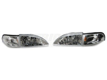 Load image into Gallery viewer, Raxiom 94-98 Ford Mustang Axial Series Cobra Style Headlights- Chrome Housing (Clear Lens)
