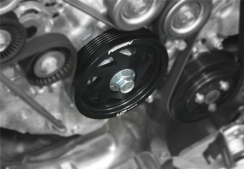 PERRIN 15-18 Subaru WRX / 13-20 BRZ / 14-18 FXT / 13-16 Crosstrek Lightened Crank Pulley - Black - GTR Auto