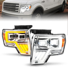 Load image into Gallery viewer, ANZO 09-14 Ford F-150 Full LED Proj Headlights w/Initiation Feature - Chrome