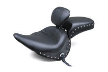 Load image into Gallery viewer, Mustang 05-17 Harley Deluxe(w/ Standard Rack) Wide Touring Solo Seat w/DBR Studs - Black
