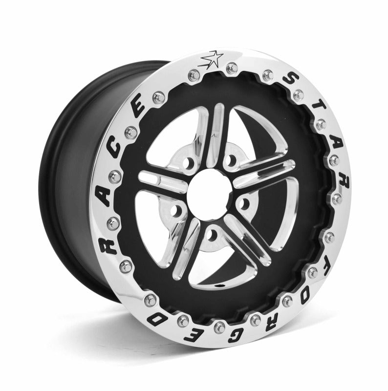 Race Star 63 Pro Forged 15x10 SBL Sportsman 5x4.75 BC / 2.00in. BS Wheel - Black Anodized/Machined