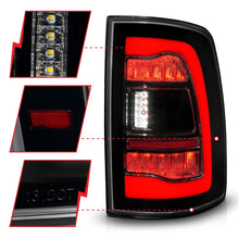 Load image into Gallery viewer, ANZO 09-18 Dodge Ram 1500 Sequential LED Taillights Smoke Black