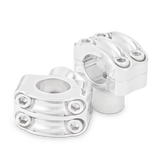 Burly Brand Reaper Riser Clamp 1-1/2in Tall for 1-1/4in Bar, Set - Chrome