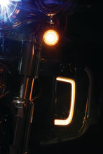 Load image into Gallery viewer, Kuryakyn Tracer L.E.D. Front Turn Signal Insert, White/Amber Light, Smoke Lens 1157