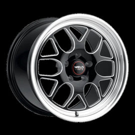 Weld Solana Drag 20x5 / 5x114.3 BP / ET-38 / 78.1mm Bore - Gloss Black MIL DIA Wheel