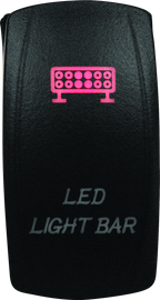 DragonFire Racing Lighted Switch LED Light Bar On/Off Red