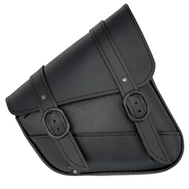 Willie & Max HD Sportsters,Custom Hard Tails Black Jack Swingarm Bag Dual Shock w/Blk Buckle - Black - GTR Auto