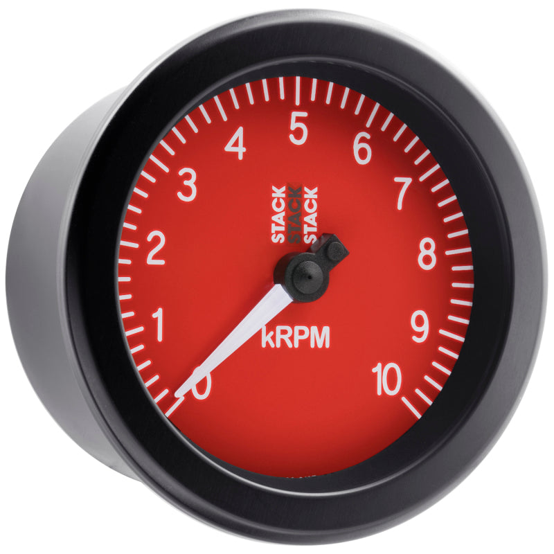 Autometer Stack Sport 88mm 0-10K RPM Tachometer - Red