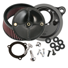 Load image into Gallery viewer, S&amp;S Cycle 2008+ BT w/ S&amp;S 66mm Throttle Body Stealth Air Cleaner Kit w/o Cover