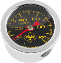 Load image into Gallery viewer, Bikers Choice 0-100 PSI Oil Pressure Gauge Black Face Stainless Bezel Liquid Filled Universal Custom