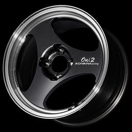 Advan ONI2 15x5.0 / +45 Offset / 4x100 / 63mm Bore / Machining and Black Gunmetallic