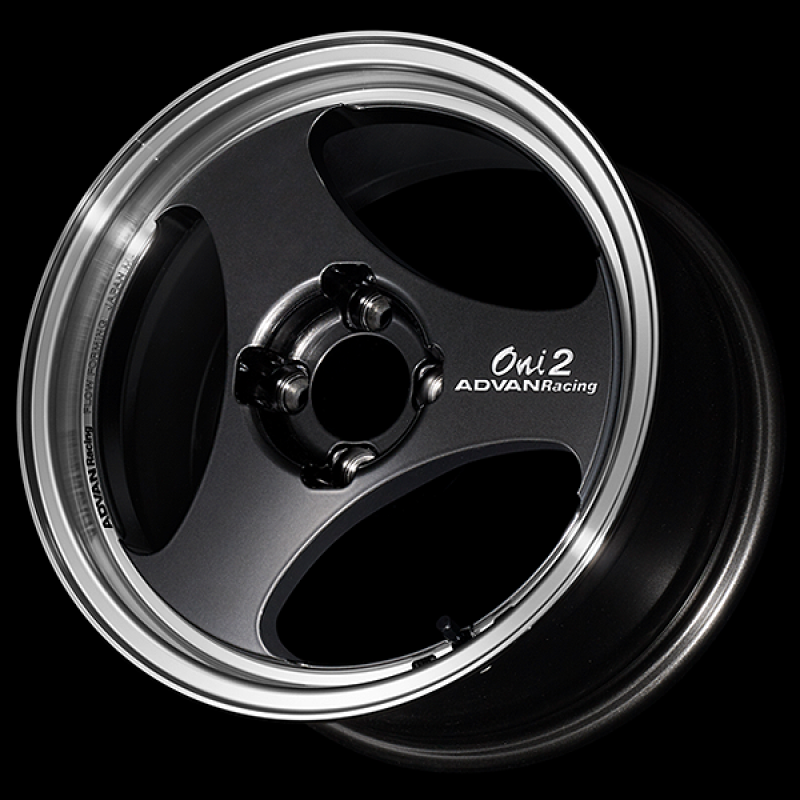 Advan ONI2 14x5.5 / +45 Offset / 4x100 / 63mm Bore / Machining and Black Gunmetallic
