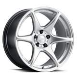 Kansei K11H Tandem 15x7in / 4x100 BP / 25mm Offset - Hyper Silver Wheel