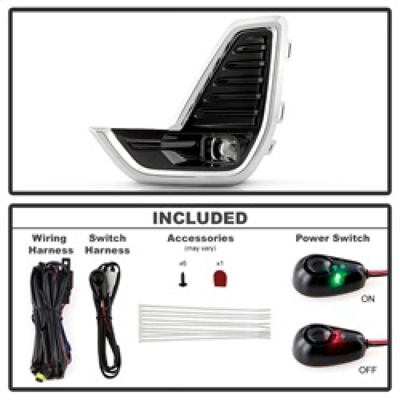 Spyder 20-23 GMC Acadia OEM LED Fog Light w/ Switch - Clear (FL-GAC2020-LED-C)