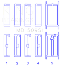 Load image into Gallery viewer, King Engine Bearings Chevrolet 400 Crankshaft Main Bearing Set (Set of 5) - Size .001