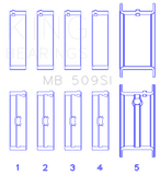 King Engine Bearings Chevrolet 400 Crankshaft Main Bearing Set (Set of 5) - Size .001