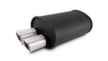 Load image into Gallery viewer, Vibrant Streetpower Flat Blk Muffler 9.5x6.75x15in Body 2.5in Inlet ID 3in Tip OD w/Dual Angle Tips