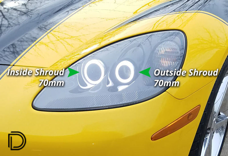 Diode Dynamics Halo Lights LED 70mm - Red Four