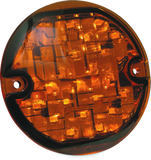 Kuryakyn ECE Compliant LED 3-1/4 Flat Style Turn Signal Insert Amber Lens