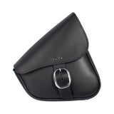 Willie & Max HD Sportsters, Custom Hard Tails Leather Swingarm Bag w/Chrome Buckle - Black