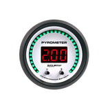 Autometer 52.4mm White Two Channel 0-2000 Degree Pyrometer (EGT) Phantom Elite Digital Gauge