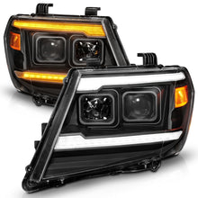 Load image into Gallery viewer, ANZO 09-20 Nissan Frontier Black Projector Plank Style DRL w/ Switchback &amp; Sequential LED DRL