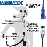 Rugged Radios MOTO MAX Comm Kit w/ HD OFFROAD Cables With V3 - Business Band Radio