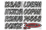 Hardline Boat Lettering Registration Kit 3 in. - 400 Transparent Clear/Black