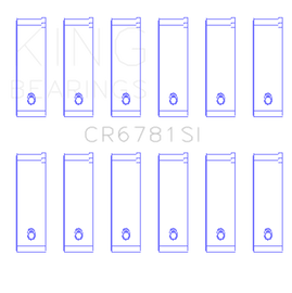King Engine Bearings Chrysler 2.7L (Od+.002in) (Size +0.25mm) Connecting Rod Bearing Set