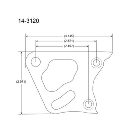 Peterson Fluid Systems Chevrolet Big Block Mount Blade - Left Side
