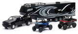 New Ray Toys Pickup Toy Hauler w/Polaris Vehicles (Blue RZR and Red Ranger)