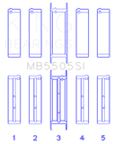 King Engine Bearings Ford 351ci/400ci 16V Main Bearing Set - Set Of 10