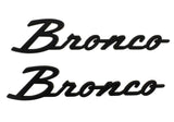 Ford Racing 2021+ Bronco Classic Script Fender Badges - Matte Black (Pair)