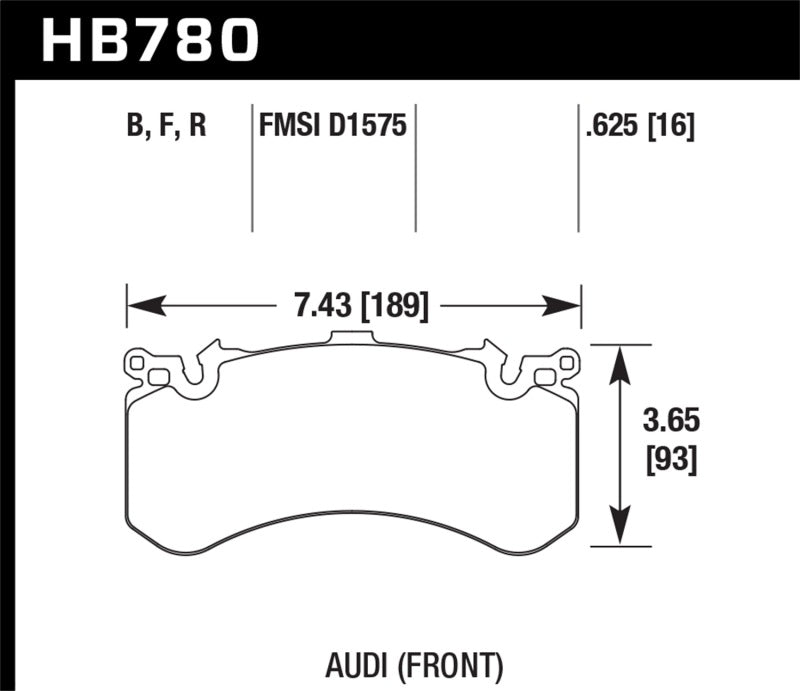 Hawk 2018 Audi S6 Premium Plus/Prestige 4.0L / Audi S6 Prestige 4.0L HP+ Front Brake Pads