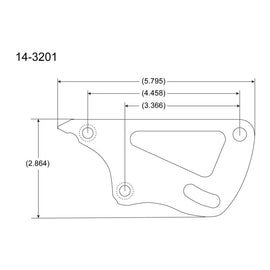 Peterson Fluid Systems Ford Small Block Mount Blade - Right Side