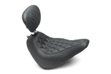 Load image into Gallery viewer, Mustang 18-21 Harley Street Bob Wide Tripper Solo Seat w/Driver Backrest Diamond Stitch - Black