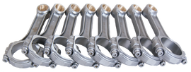Eagle Chevrolet SB 5.700in 5.700in 5140 Steel 3/8in ARP8740 Bolts I-Beam Connecting Rods - Set of 8