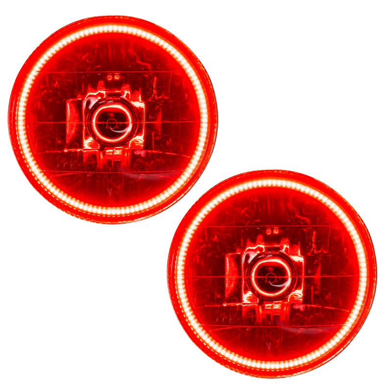 Oracle Lighting 97-06 Jeep Wrangler TJ Pre-Assembled LED Halo Headlights -Red SEE WARRANTY